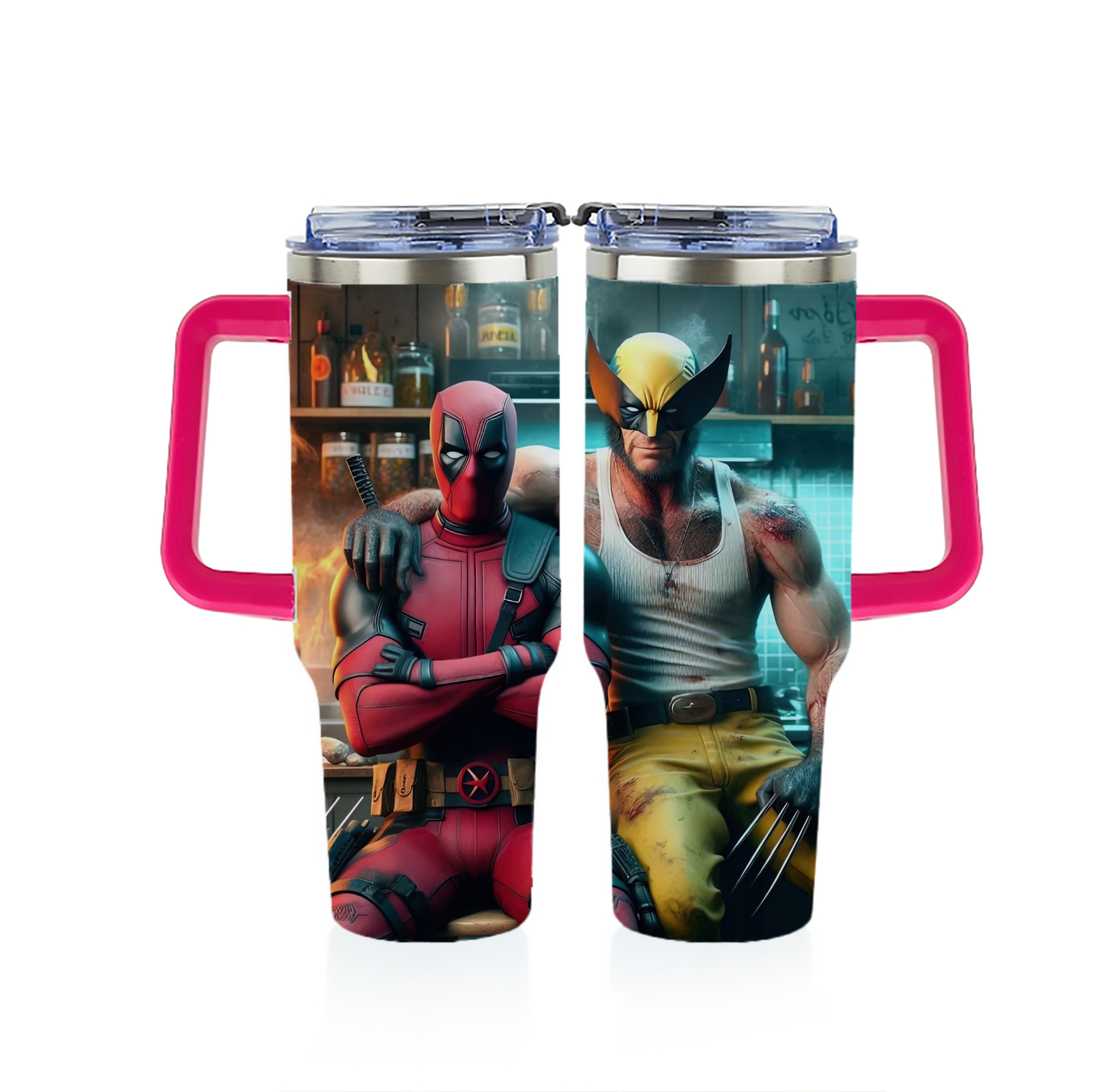 （画像用） Deadpool デッドプール 1200ｍLフルプリント車用タンブラー